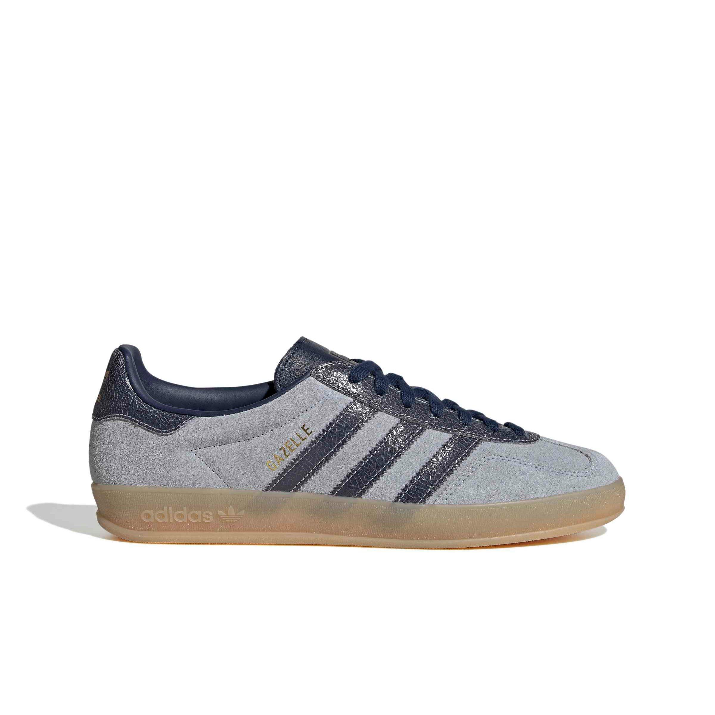 adidas Originals Gazelle Indoor "Halo Silver/Night Indigo/Gum 4" Men's Shoe - SILVER/INDIGO/GUM